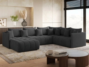 Canapé Panoramique Convertible avec Coffre Ardi Bis Anthracite