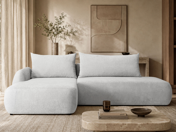Canapé d'Angle Convertible avec Coffre Velis Gris