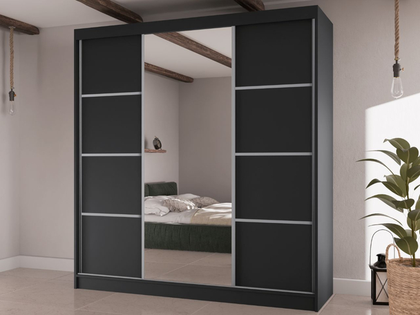 Armoire avec Miroir Vello Noir
