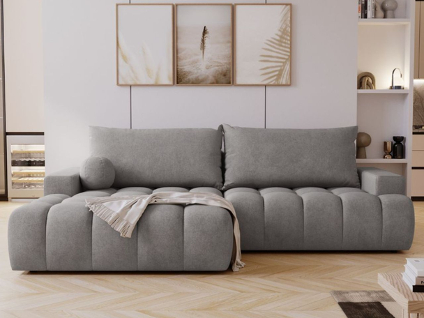 Canapé d'Angle Gauche Convertible avec Coffre Havi Gris