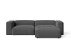Gris foncé \ Velours \ Angle droit
