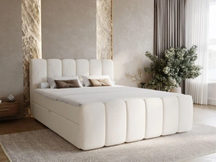 Lit Boxspring avec Coffre de Rangement 180x200 Cloud Beige