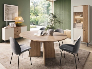 Ensemble de mobilier de salle à manger Arelis Cachemire, Noyer Royal