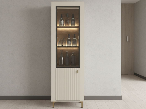 Moderne Vitrine avec LED Messina Cachemire