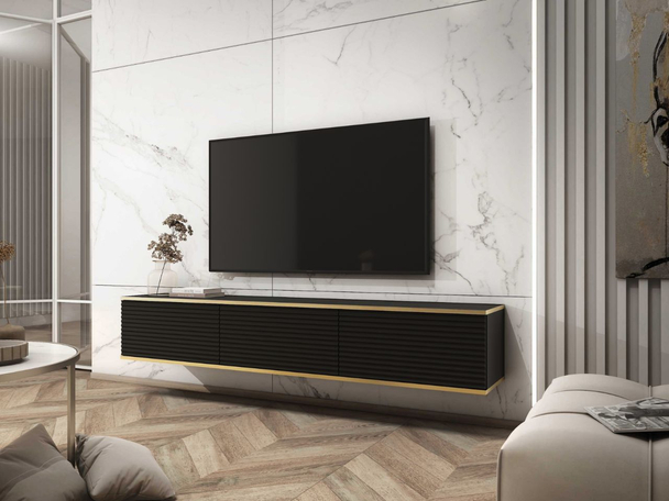 Meuble TV Rangement Diolo noir