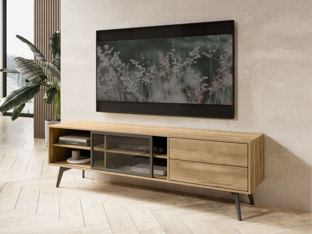 Meuble TV Rangement Soil Chêne baroque