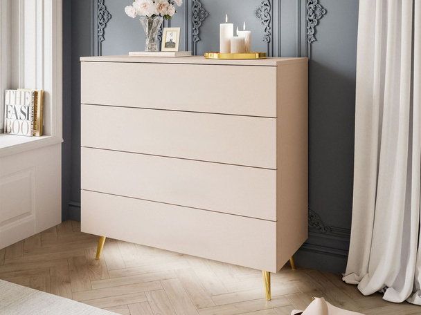 Commode de Rangement avec éclairage LED Nuveo Cachemire