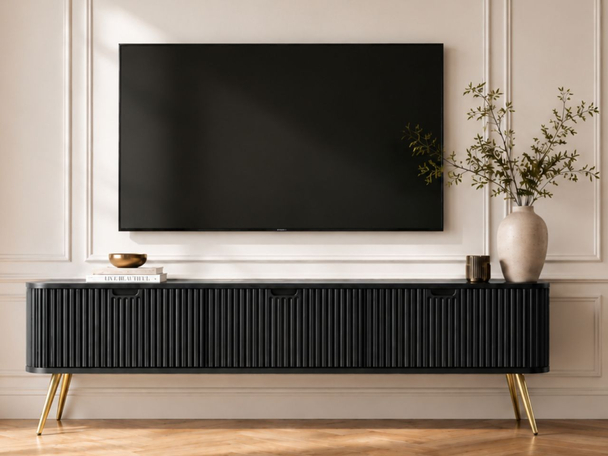Meuble TV Rangement Viva noir