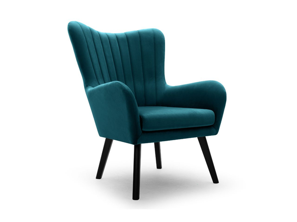 Fauteuil sur pieds Ceres Turquoise