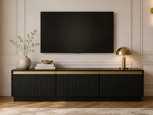 Meuble TV Rangement Roland noir