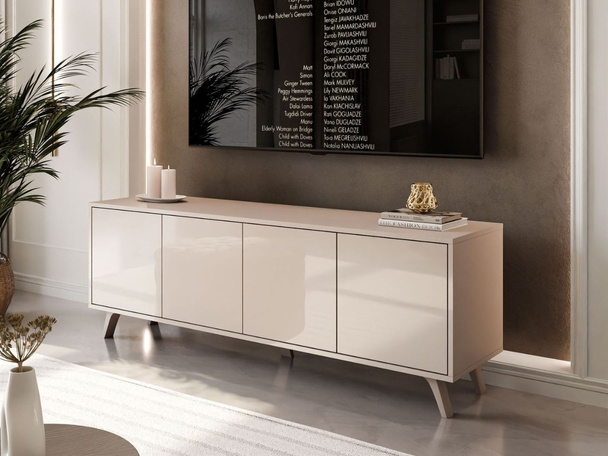 Meuble TV avec portes Vivance Cachemire brillant