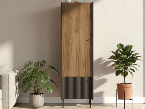 Armoire Portes Battantes Pascale Noix de Warmie, noire