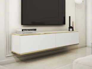 Meuble TV Rangement Diolo blanc