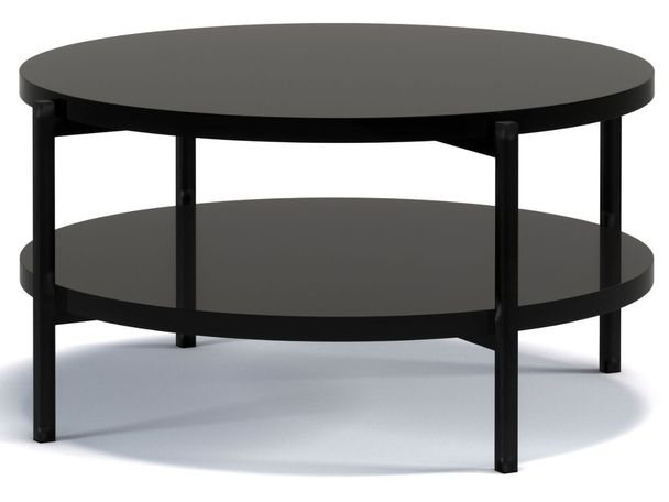 Table basse double Sevilla Brillant noir