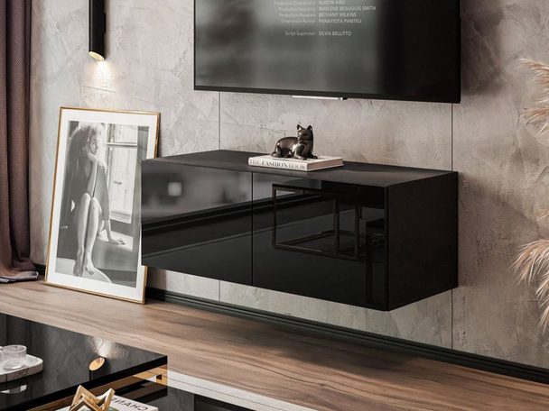 Meuble TV Rangement Nodoo Noir