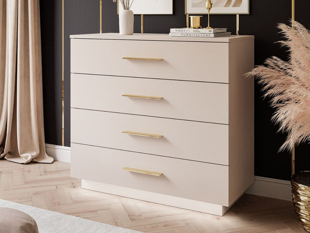 Commode de Rangement avec éclairage LED Nuveo Cachemire