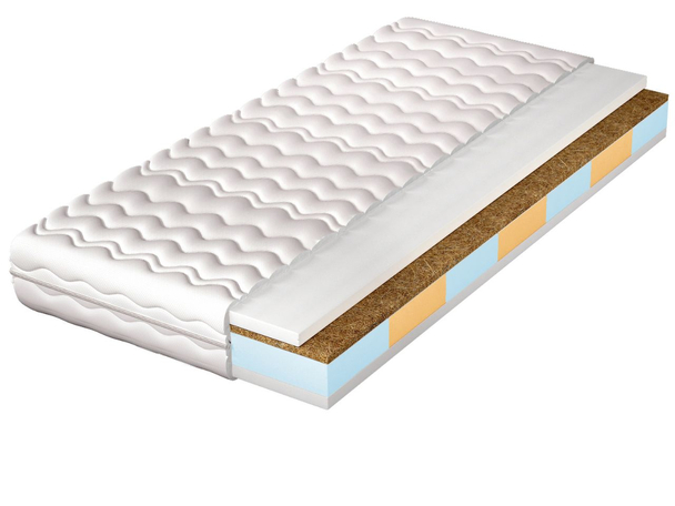 Matelas en mousse avec fibres de coco Lumo 200x200