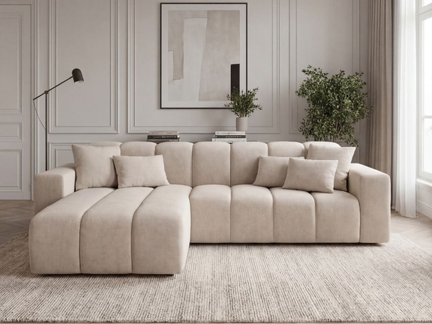 Canapé d'Angle Gauche Nork Beige