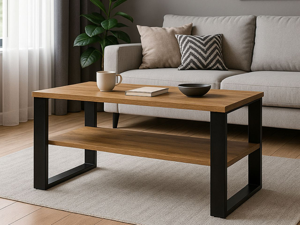 Table Basse Lavore chêne de Wotan, noir