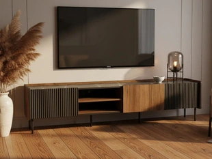 Meuble TV Rangement Pascale Noyer de Warmie, noir
