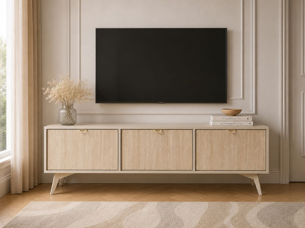 Meuble TV Rangement Modena Beige