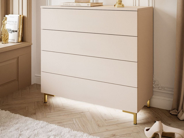 Commode de Rangement avec éclairage LED Nuveo Cachemire