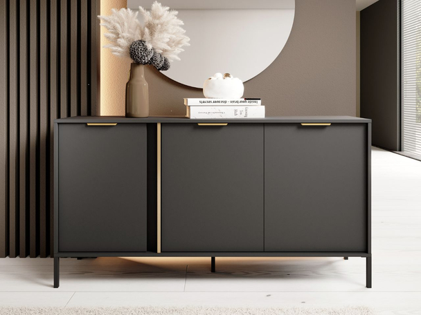 Commode avec portes 153 cm Drino Antracyt