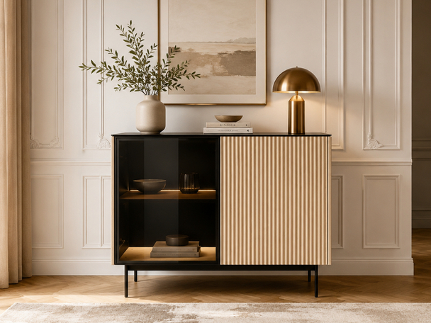 Buffet à Tiroirs avec éclairage LED Auroé Marron