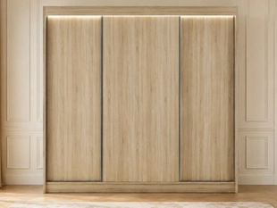 Armoire Portes Coulissantes avec éclairage LED Diano Chêne Sonoma