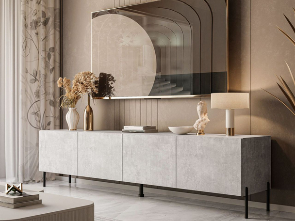 Meuble TV Rangement Nodoo Gris