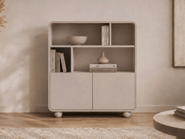Bibliothèque pour le salon Soffio Cachemire