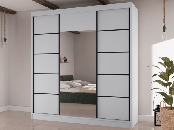 Armoire avec Miroir Maia Blanc