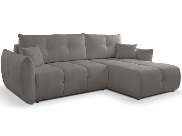 Canapé d'Angle Convertible avec Coffre Réversible Bene Gris foncé