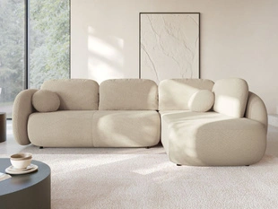 Canapé d'Angle Droite Convertible avec Coffre Carino Beige