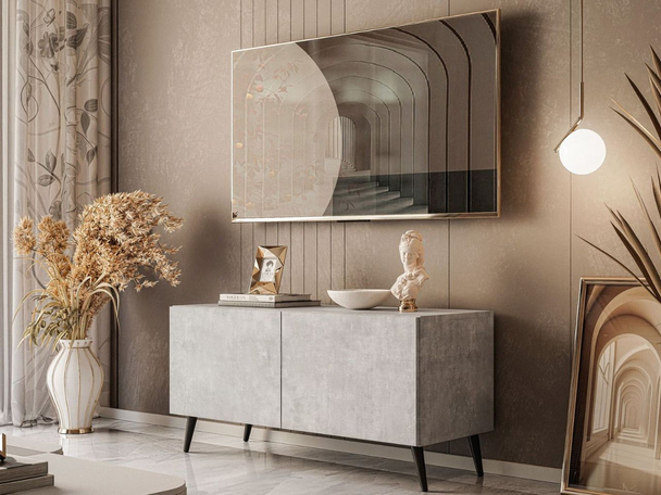 Meuble TV Rangement Nodoo Gris