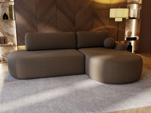 Canapé d'Angle Droit Convertible avec Coffre Aurio O Marron
