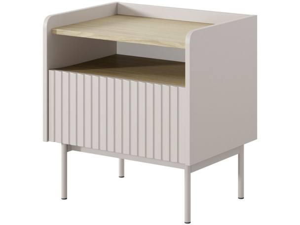Table de chevet avec tiroirs Abios Beige