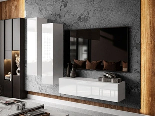 Meuble mural suspendu pour le salon Nodoo Blanc