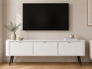 Meuble TV Rangement Viva blanc