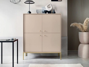 Buffet avec Portes sur Pieds Dorés Amor Beige Sable