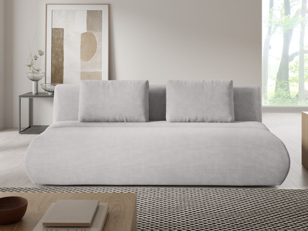 Canapé Droit Convertible avec Coffre Figo Gris