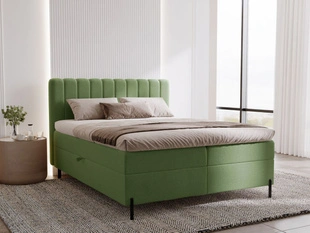 Lit Boxspring avec Coffre de Rangement 120x200 Primavera Vert