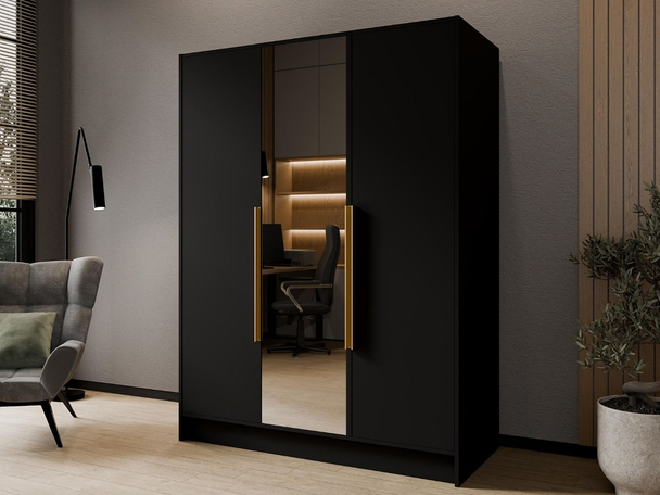 Armoire avec Miroir Lucca Noir