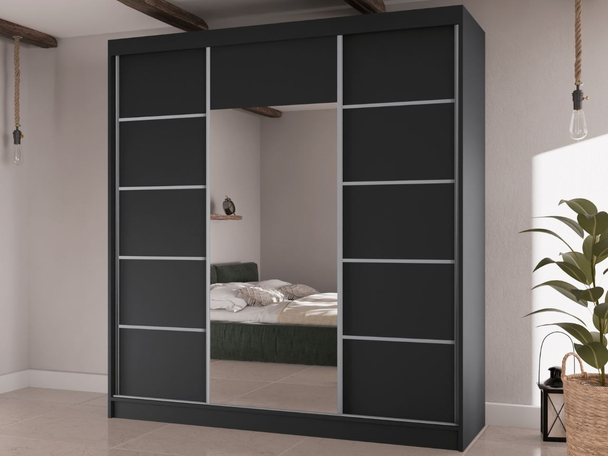Armoire avec Miroir Maia Noir