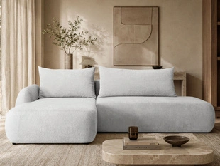 Canapé d'Angle Convertible avec Coffre Velis Gris