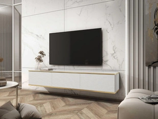 Meuble TV Rangement Diolo blanc