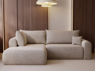 Canapé d'Angle Convertible avec Coffre Savana Bis Beige