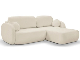 Canapé d'Angle Droite Convertible avec Coffre Oreo Beige