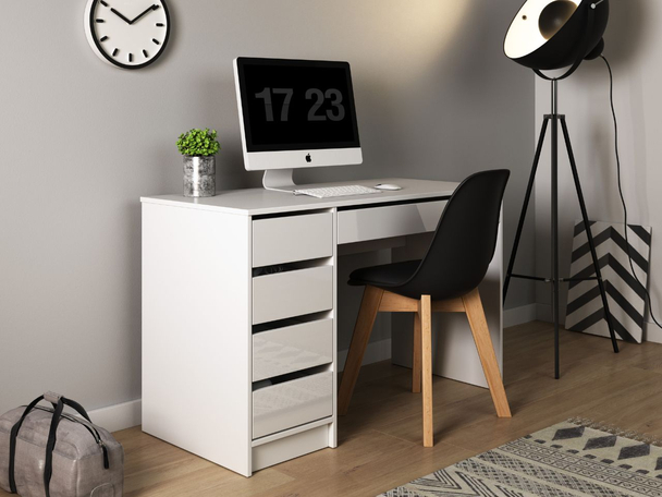 Bureau avec tiroirs Anes Blanc