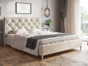 Łóżko tapicerowane ze stelażem 180x200 Tril Beżowe